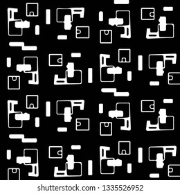 Abstract vector monochrome background. Halftone illustration pattern