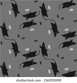 Abstract vector monochrome background. Halftone illustration pattern