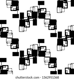 Abstract vector monochrome background. Halftone illustration pattern