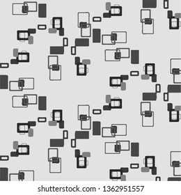 Abstract vector monochrome background. Halftone illustration pattern