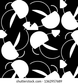 Abstract vector monochrome background. Halftone illustration pattern