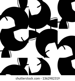 Abstract vector monochrome background. Halftone illustration pattern