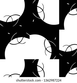 Abstract vector monochrome background. Halftone illustration pattern