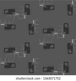 Abstract vector monochrome background. Halftone illustration pattern