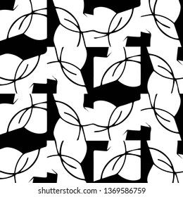 Abstract vector monochrome background. Halftone illustration pattern