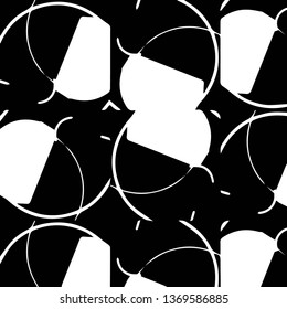 Abstract vector monochrome background. Halftone illustration pattern