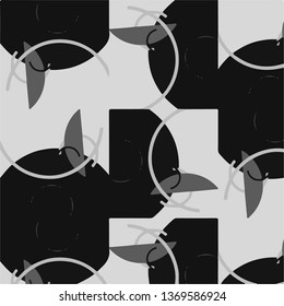 Abstract vector monochrome background. Halftone illustration pattern