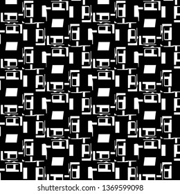 Abstract vector monochrome background. Halftone illustration pattern