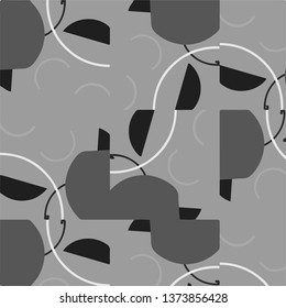 Abstract vector monochrome background. Halftone illustration pattern