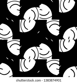 Abstract vector monochrome background. Halftone illustration pattern