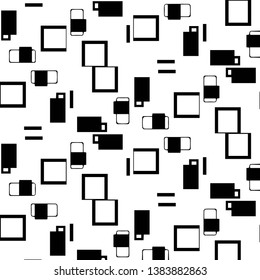 Abstract vector monochrome background. Halftone illustration pattern