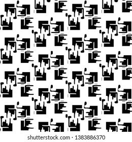 Abstract vector monochrome background. Halftone illustration pattern
