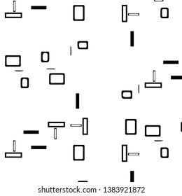 Abstract vector monochrome background. Halftone illustration pattern