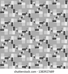 Abstract vector monochrome background. Halftone illustration pattern