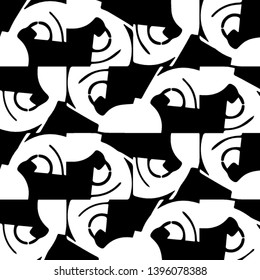 Abstract vector monochrome background. Halftone illustration pattern