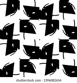 Abstract vector monochrome background. Halftone illustration pattern