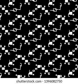 Abstract vector monochrome background. Halftone illustration pattern