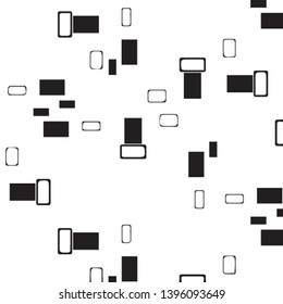 Abstract vector monochrome background. Halftone illustration pattern