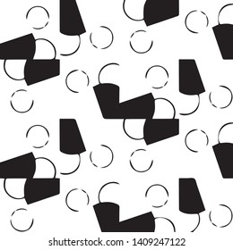 Abstract vector monochrome background. Halftone illustration pattern