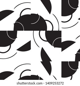 Abstract vector monochrome background. Halftone illustration pattern