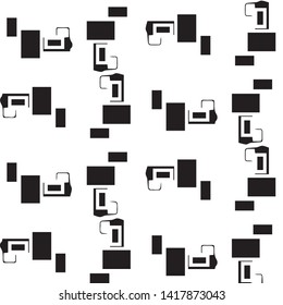 Abstract vector monochrome background. Halftone illustration pattern