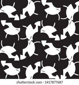 Abstract vector monochrome background. Halftone illustration pattern