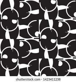 Abstract vector monochrome background. Halftone illustration pattern