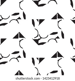 Abstract vector monochrome background. Halftone illustration pattern