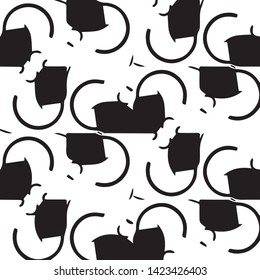 Abstract vector monochrome background. Halftone illustration pattern