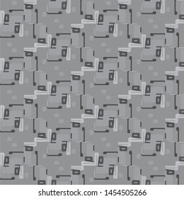 Abstract vector monochrome background. Halftone illustration pattern