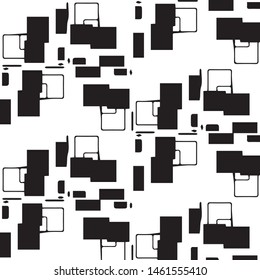 Abstract vector monochrome background. Halftone illustration pattern