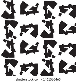 Abstract vector monochrome background. Halftone illustration pattern