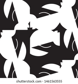 Abstract vector monochrome background. Halftone illustration pattern