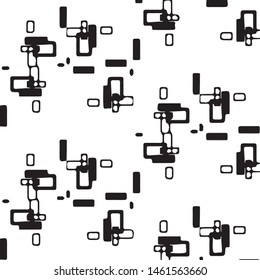 Abstract vector monochrome background. Halftone illustration pattern