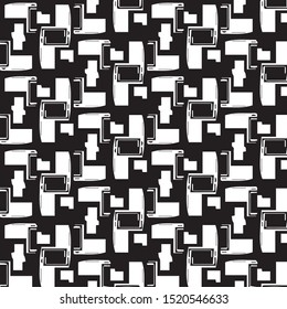 Abstract vector monochrome background. Halftone illustration pattern