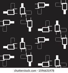 Abstract vector monochrome background. Halftone illustration pattern