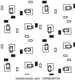 Abstract vector monochrome background. Halftone illustration pattern