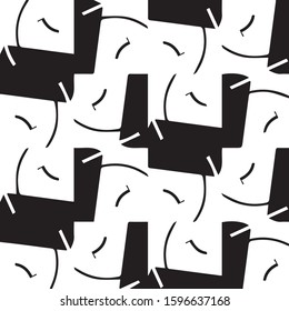 Abstract vector monochrome background. Halftone illustration pattern