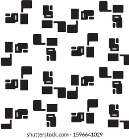 Abstract vector monochrome background. Halftone illustration pattern