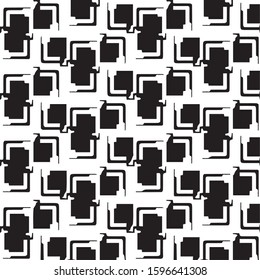 Abstract vector monochrome background. Halftone illustration pattern