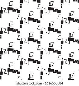 Abstract vector monochrome background. Halftone illustration pattern