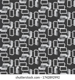 Resumen del fondo monocromo vectorial. Patrón de ilustración de semitono