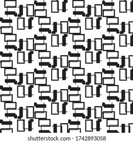 Abstract vector monochrome background. Halftone illustration pattern