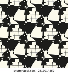 Abstract vector monochrome background. Halftone illustration pattern