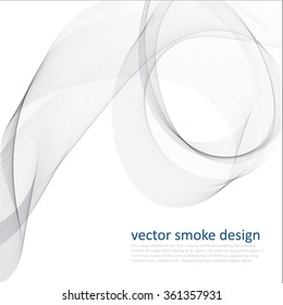 Abstract vector monochrome background with transparent smoke