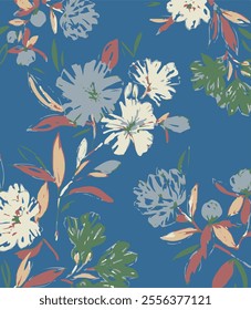 abstract, vector, monochrome, big flowers, all over textiles design, illustration digital image can be used for wrapping paper
