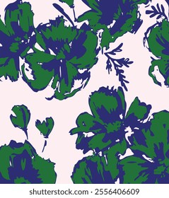 abstract, vector, monochrome, big flowers, all over textiles design, illustration digital image can be used for wrapping paper
