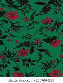 abstract, vector, monochrome, big flowers, all over textiles design, illustration digital image can be used for wrapping paper