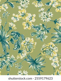 abstract, vector, monochrome, big flowers, all over textiles design, illustration digital image can be used for wrapping paper