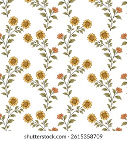 Abstract, vector, monochrome, big flowers, all over textiles design, illustration digital image can be used for wrapping paper